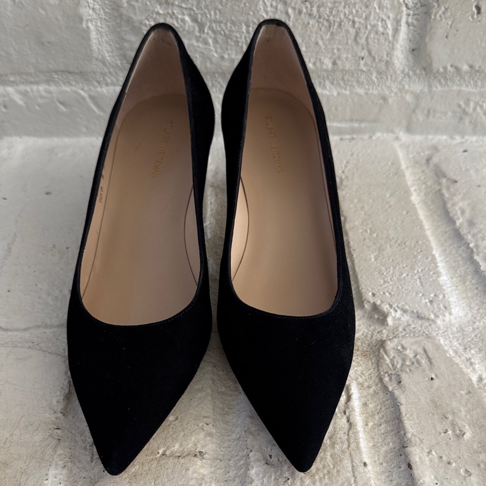 Stuart Weitzman Black Suede Heels